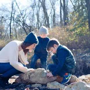 Family photo at Ernie Miller Nature Center