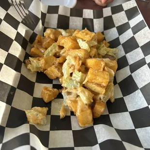 Fried potato salad