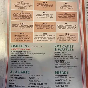 Breakfast Menu