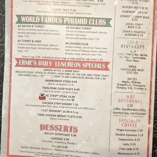 Menu, Jan 2023