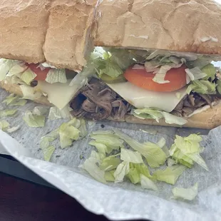 Roast Beef dressed with Swiss cheese