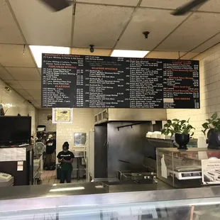 menus on the wall