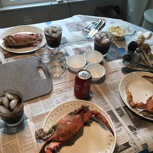 Extra large steamed crabs from Ernie&apos;s