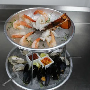 Seafood tower.