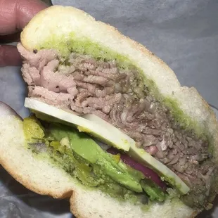 Look at the tri-tip sandwich! Picture doesn't do it justice! Soooooo good