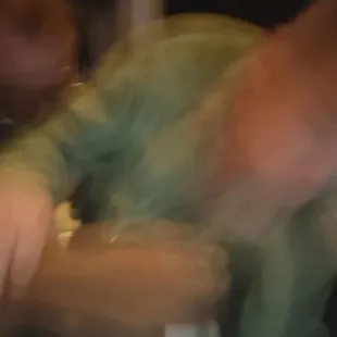 Right when he physically grabs my guy by the arm and pushing him into me 4 weeks post op surgery.