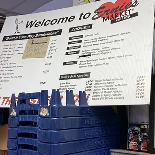 a sign for the store
