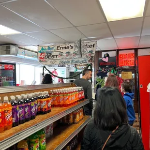 customers in a grocery store