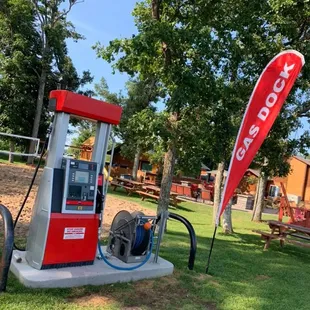 New pay at the pump gas dock.