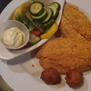 Catfish with veggies