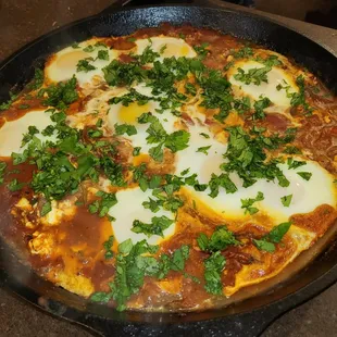Israeli shakshuka breakfast