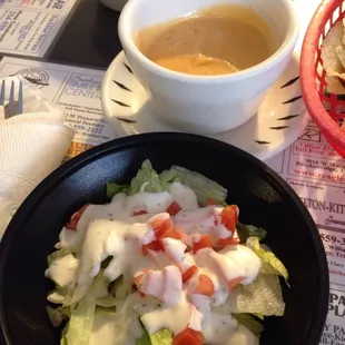 Fourth order of queso and salad