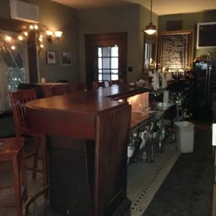 Main bar area. Beautiful old-world style. Super comfortable atmosphere and service!