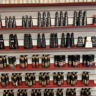 Top quality brands of oils &amp; lotions.