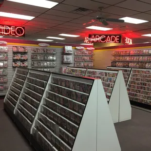 the inside of a video game store