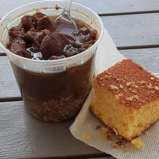 Delectable Gumbo &amp; Corn bread