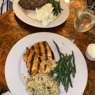 two plates of food
