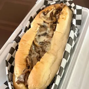 Mushrooms Cheese Steak Philly. Soooo good!