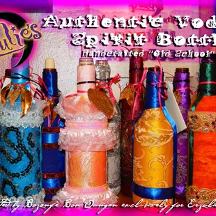 Authentic Vodou Spirit Bottles made by an Hougan, initiated Vodou Priest.