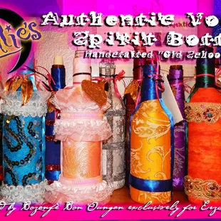 Authentic Vodou Spirit Bottles made by an Hougan, initiated Vodou Priest.