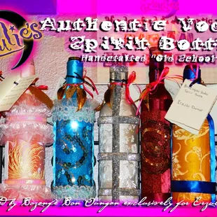 Authentic Vodou Spirit Bottles made by an Hougan, initiated Vodou Priest.