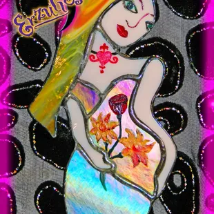 Erzulie Freda Stained Glass Altar Painting