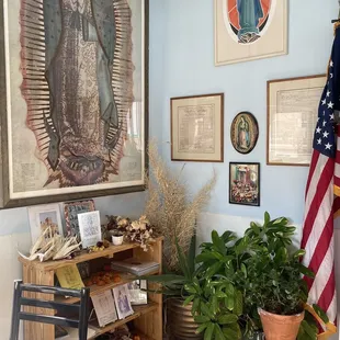 a statue of the virgin of guadalupe