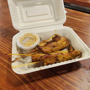 Chicken satay...