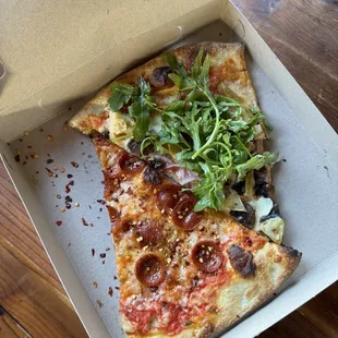 Pepperoni and their veggie slice