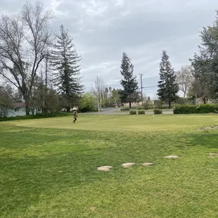 The practice putting green