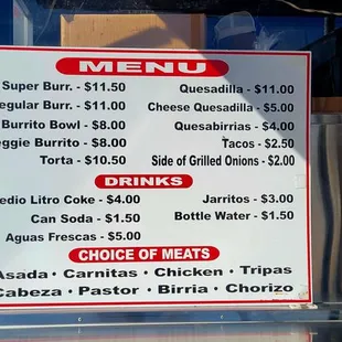 Mexican Food Truck Menu (10/09/24). #EscalonSportsmansClub #Escalon