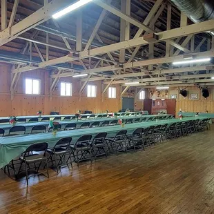 Main Hall - Post-Event Reception Setting Up (10/09/24). #EscalonSportsmansClub #Escalon