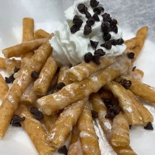 Chocolate Chip Funnel Cake Fries