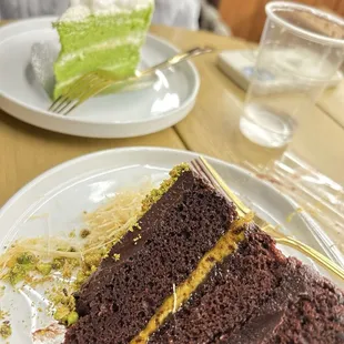 Dubai cake and young coconut cake