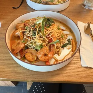 Basil Shrimp Spaghetti