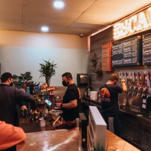 customers at the counter