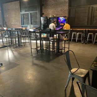 Side room with board and arcade games