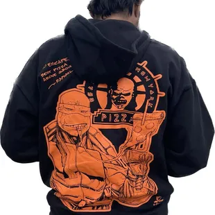 Black and orange escape hoodie