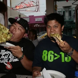 Antonio and I enjoying some pizza @ EFNY Pizza