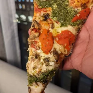 BUILD-YOUR-OWN PIZZA Roasted Red Peppers, Garlic, Mushrooms, Pesto