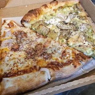 You Say Potato and Bbq chicken slice of the day. 2 slices is practically a personal pizza.