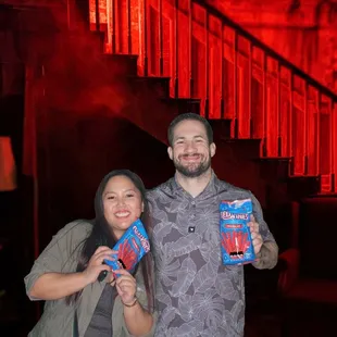 after going through the rooms. we won redvines at the arcade