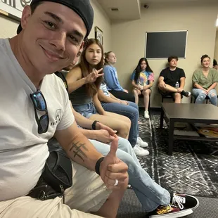 Just before the room! Me and my siblings!