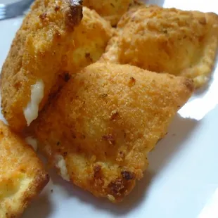 Fried ravioli, close-up.