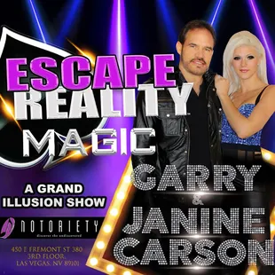 Escape Reality Las Vegas Magic Show - Garry &amp; Janine Carson At Notoriety