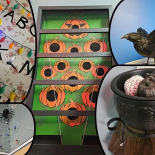 Halloween room collage