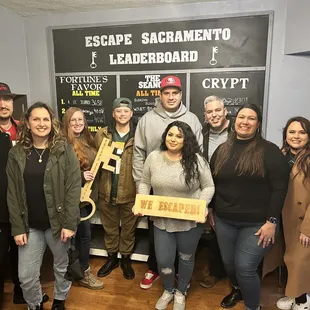 Our big group escaped
