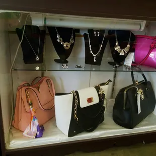 Jewelry and purses for sale