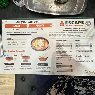 ramen and noodles, menu