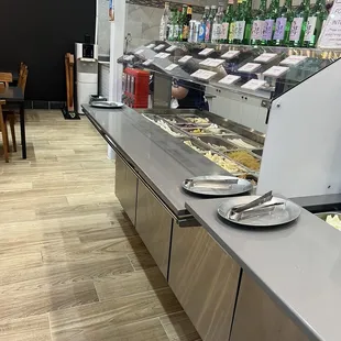 interior, sushi and sashimi